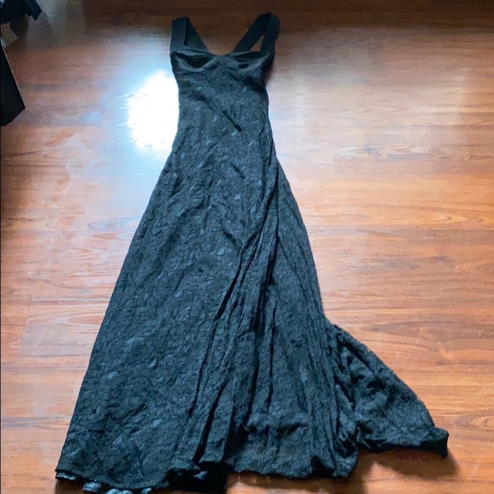 Calvin Klein Scoop Neck Black Lace Dress, Size 6